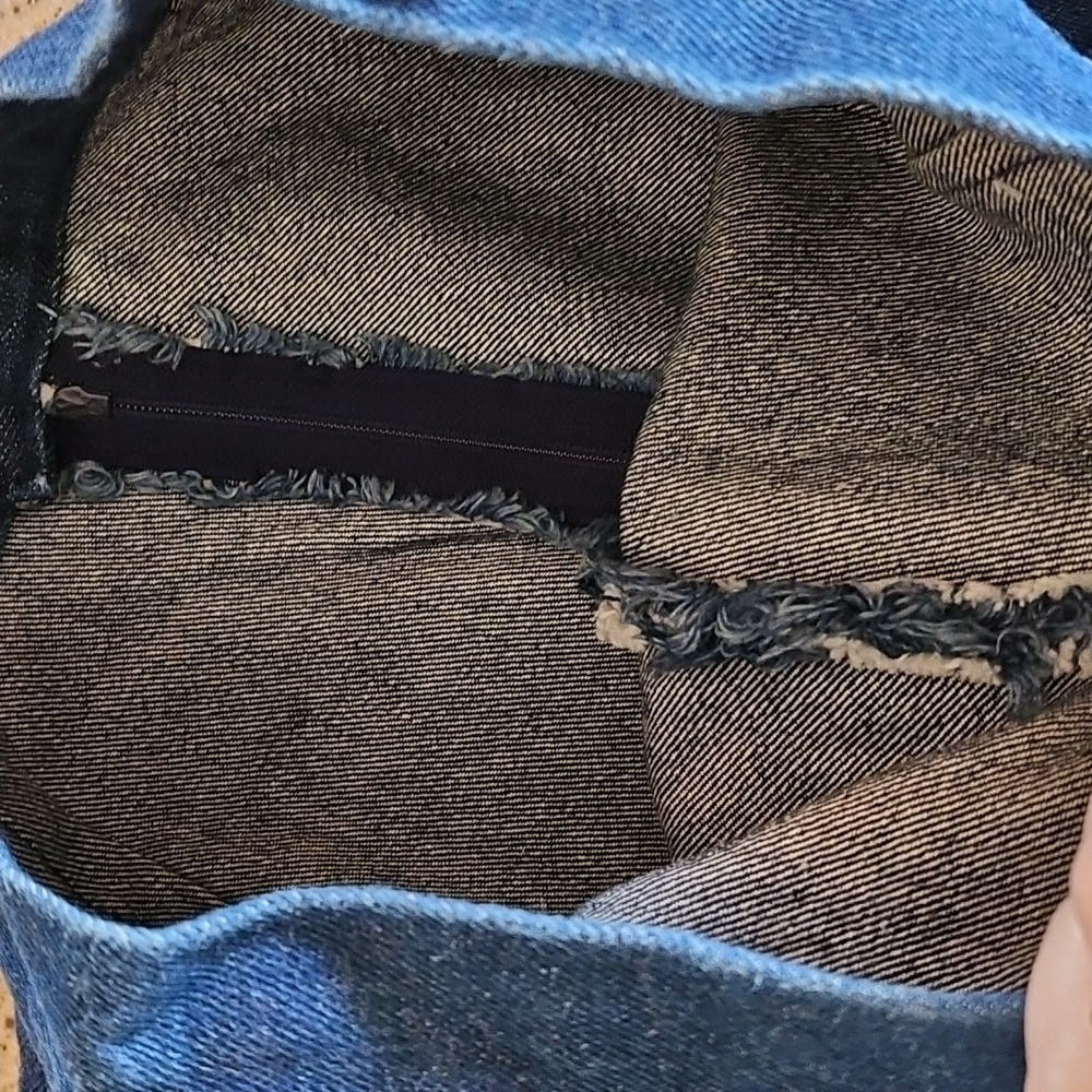 Hand Sewn Vintage Denim Skit With Eyelet Details - Picture 10 of 12